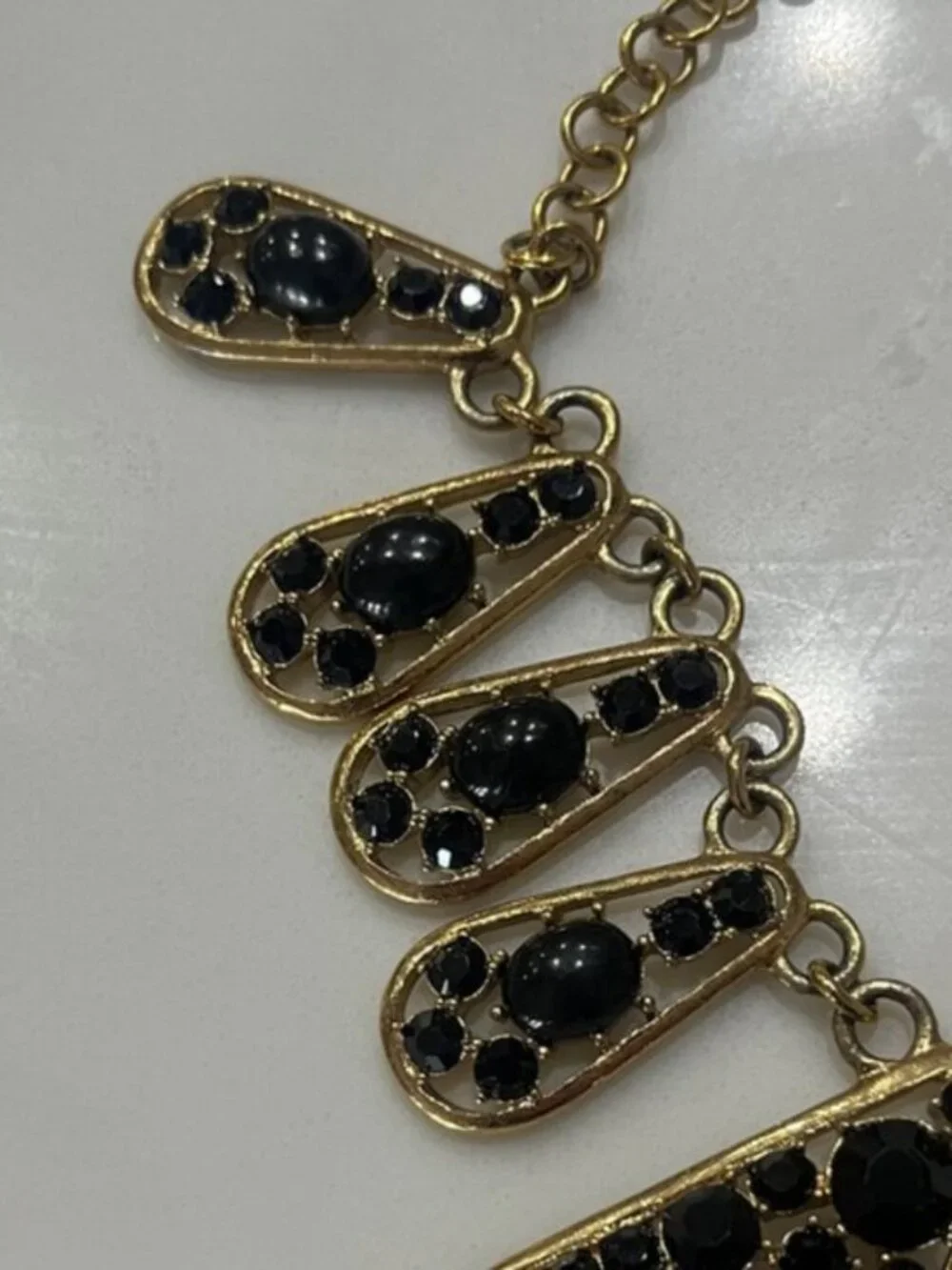 Kate Spade Black and Gold Statement Necklace